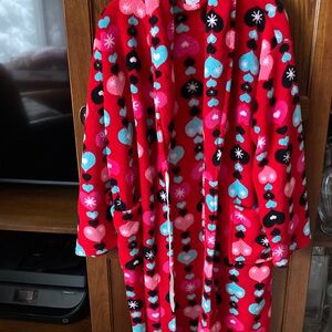 Joe Boxer Red Heart Pattern  Robe